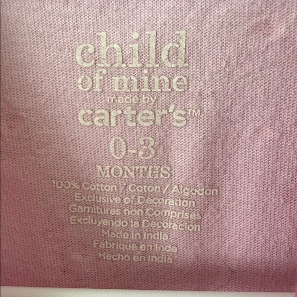 Carter's Light Pink Footed One-Piece with Bear Motif - Picture 2 of 4